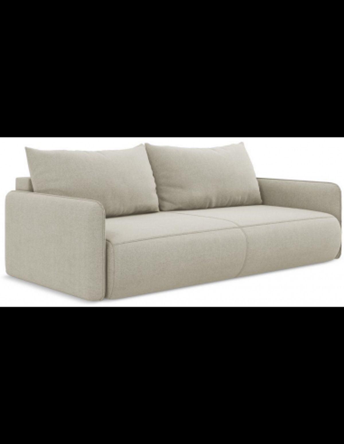 Nanea sovesofa i polyester B216 cm - Lys beige