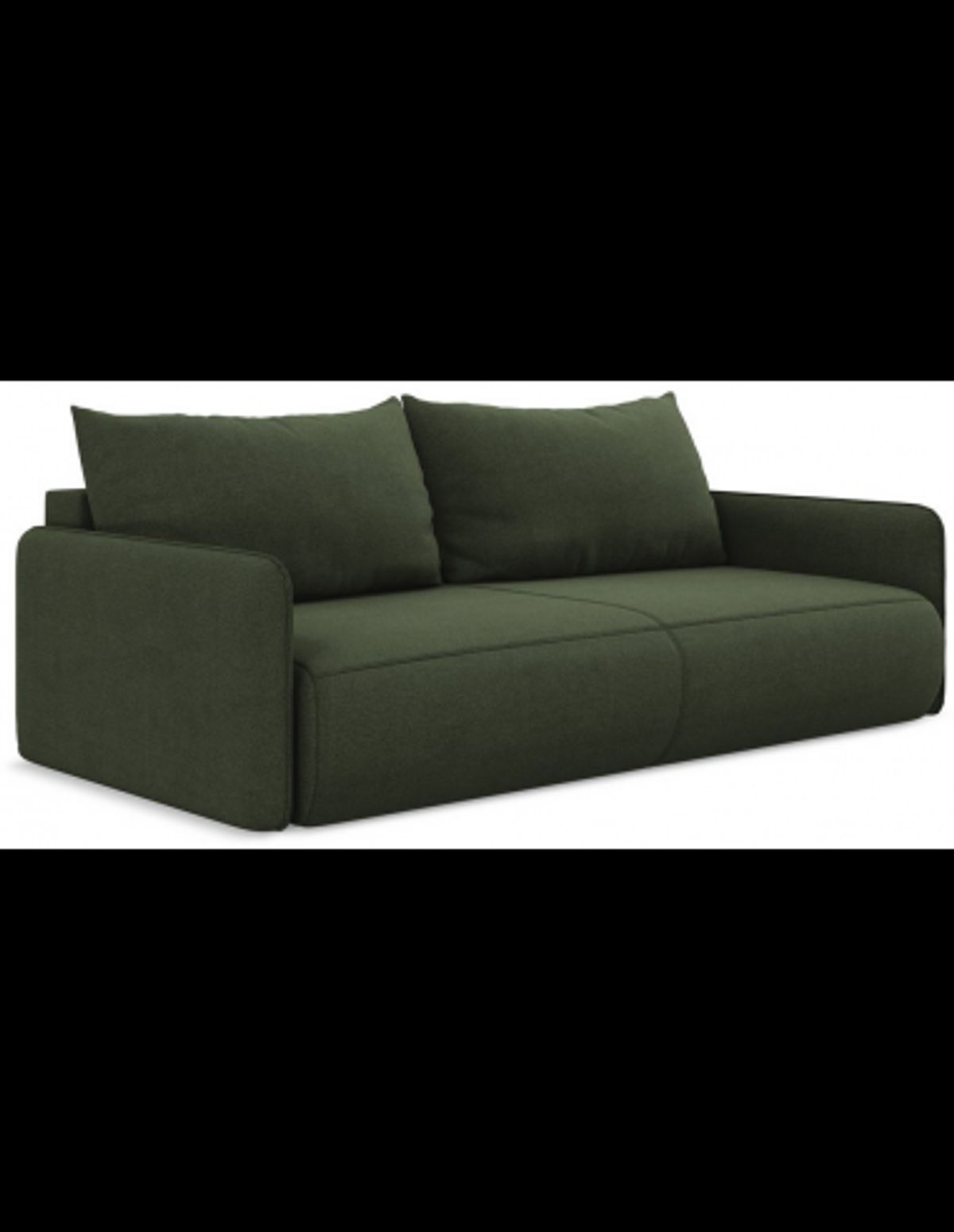 Nanea sovesofa i polyester B216 cm - Oliven