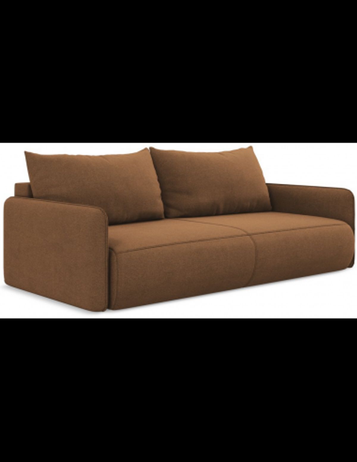 Nanea sovesofa i polyester B216 cm - Terracotta