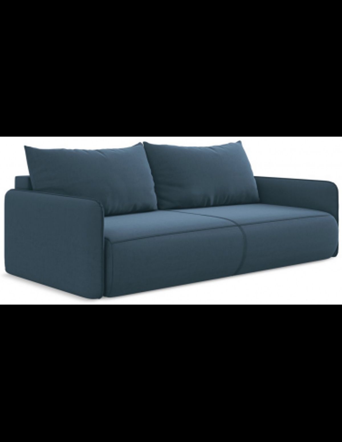 Nanea sovesofa i velour B216 cm - Jeansblå