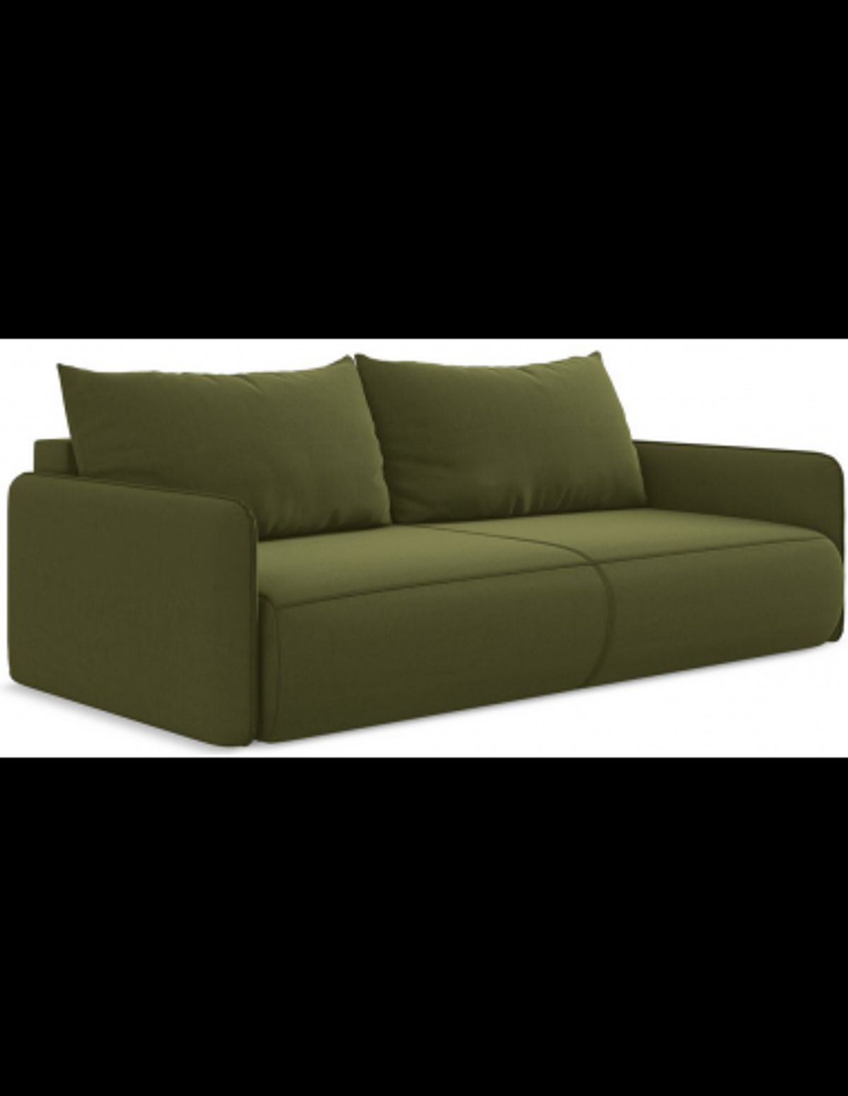 Nanea sovesofa i velour B216 cm - Oliven