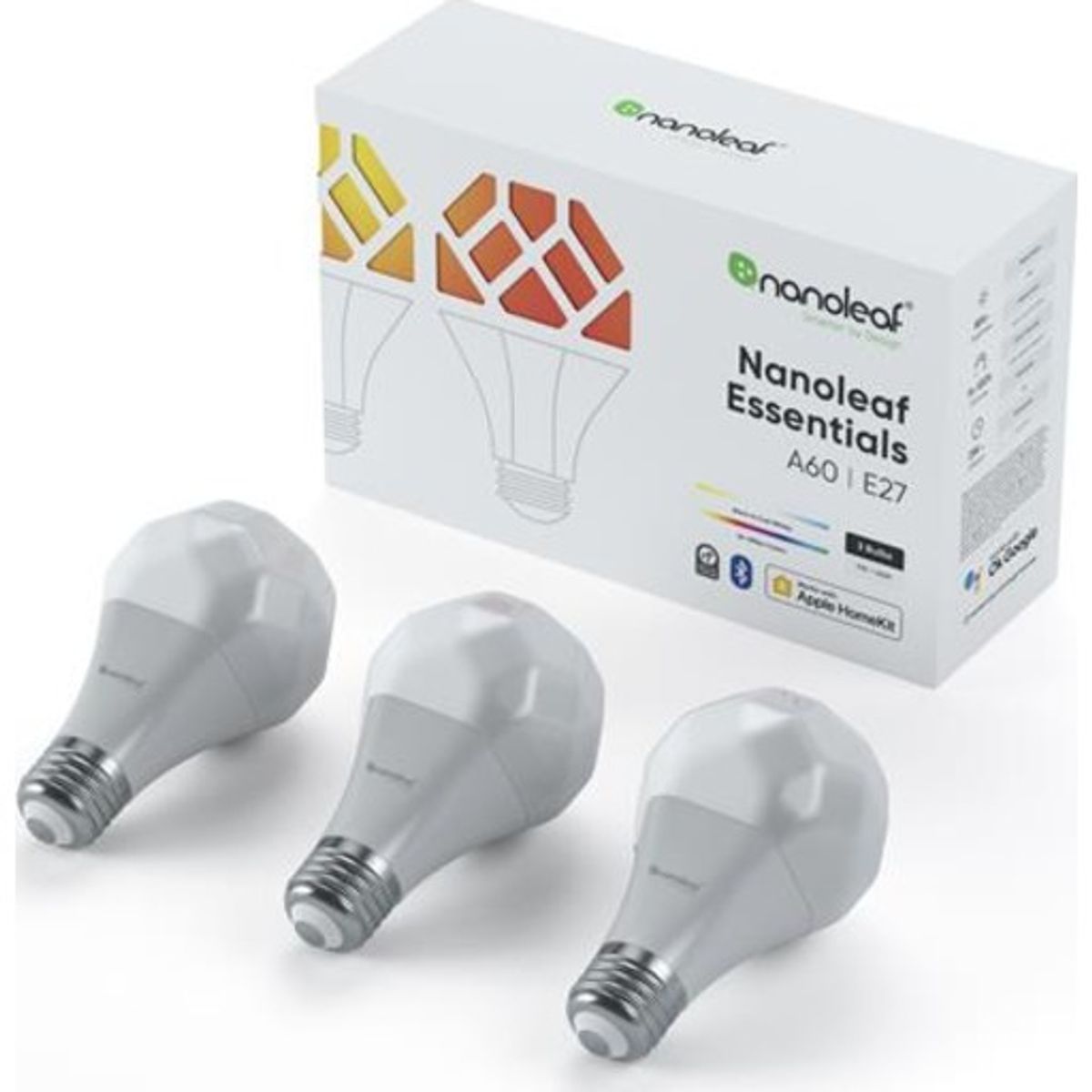 Nanoleaf Essentials E27 standardpære, 2700-6500K, 9W, 3-pak