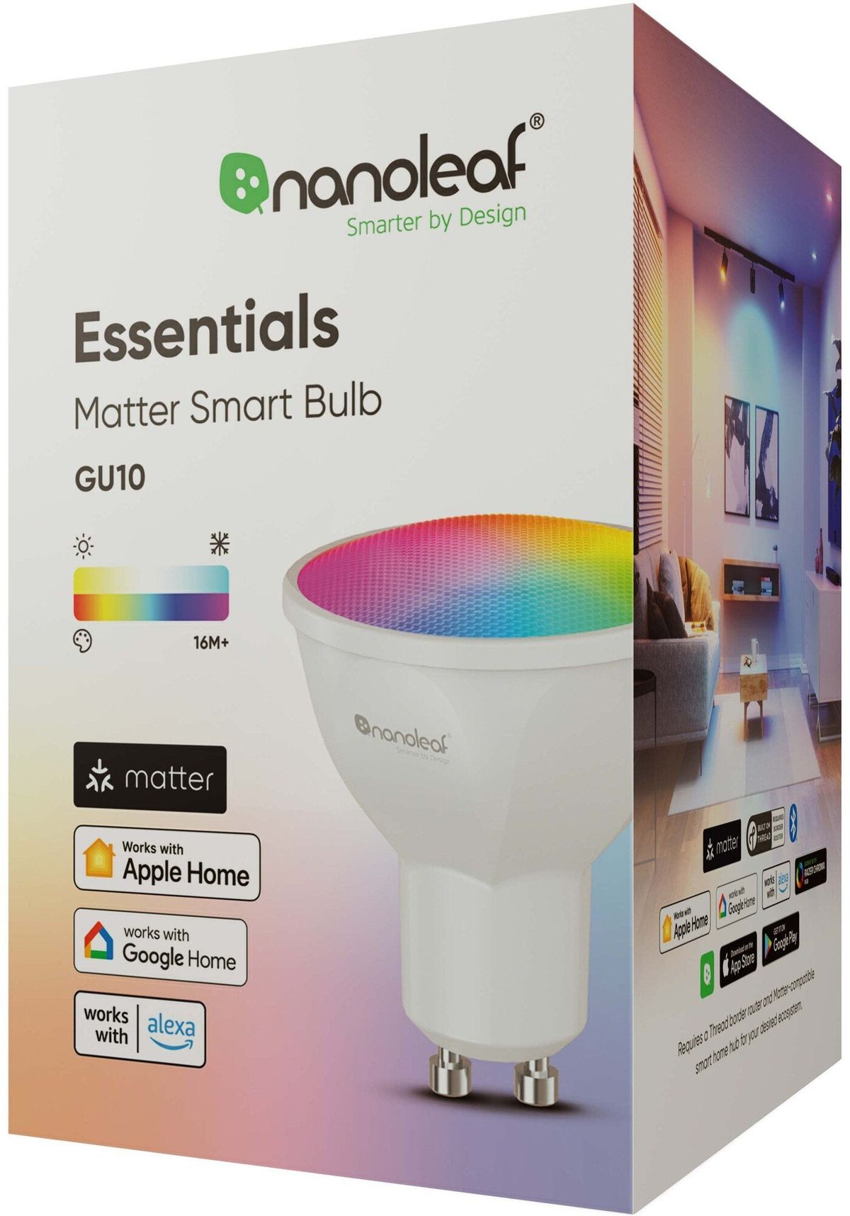 Nanoleaf - Essentials Smart GU10 Matter (NF080B02-1GU10)