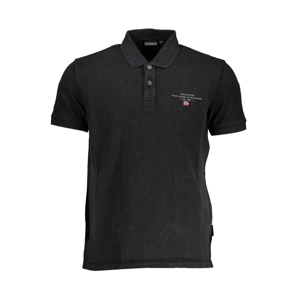 Napapijri Black Cotton Herre Polo Shirt