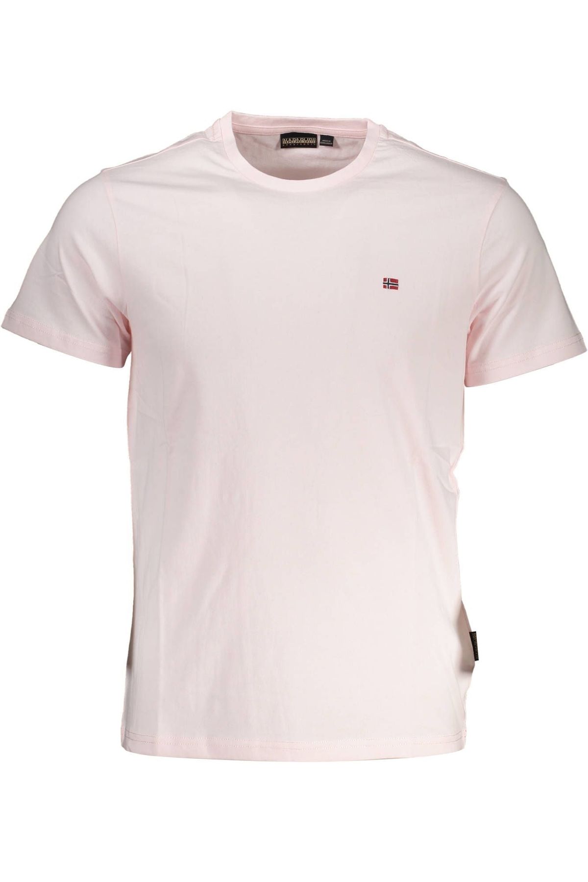 Napapijri Elegant Pink Embroidered Tee for Herre