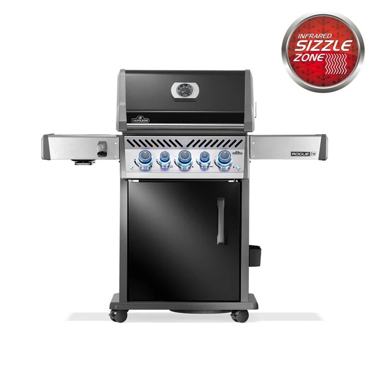 Napoleon Rogue PRO-S 425, rustfri stål/sort inkl. rotisseri - Gasgrill - RPS425RSIBPK-2-DK-R