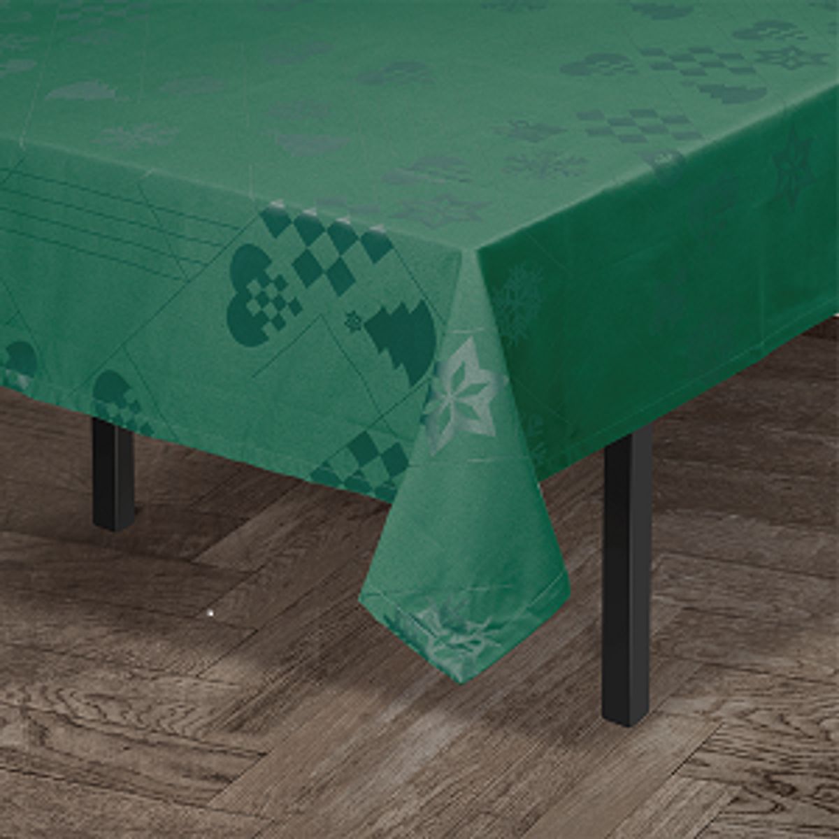 Natale Damask Dug fra Juna - 150x370 cm - Grøn