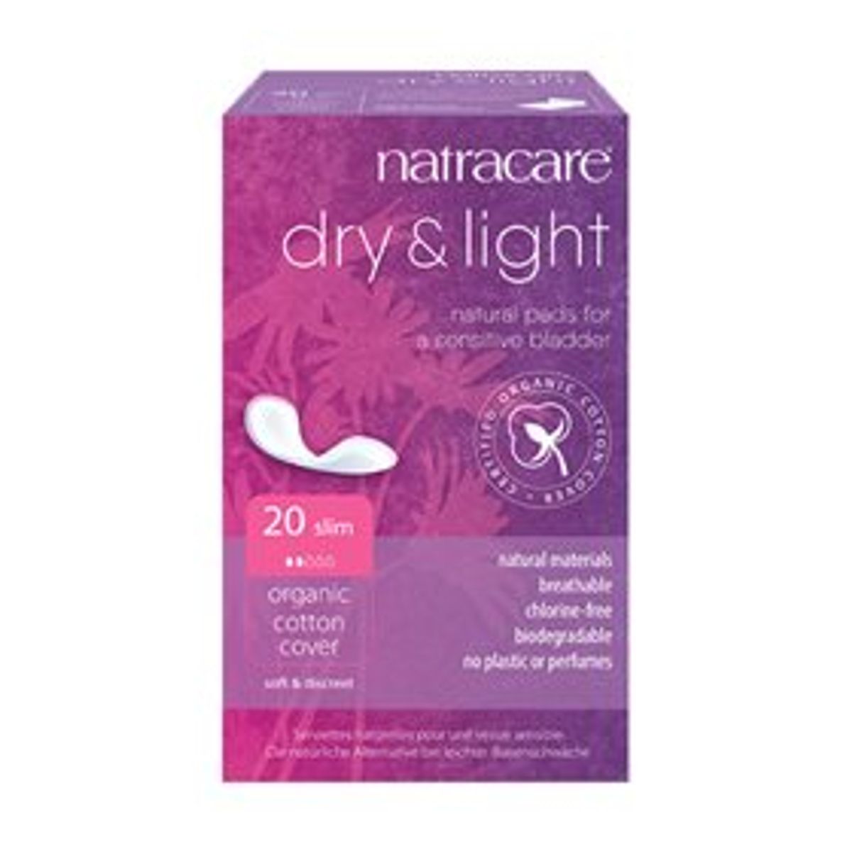 Natracare Dry & Light (inkontinens) 20 stk.