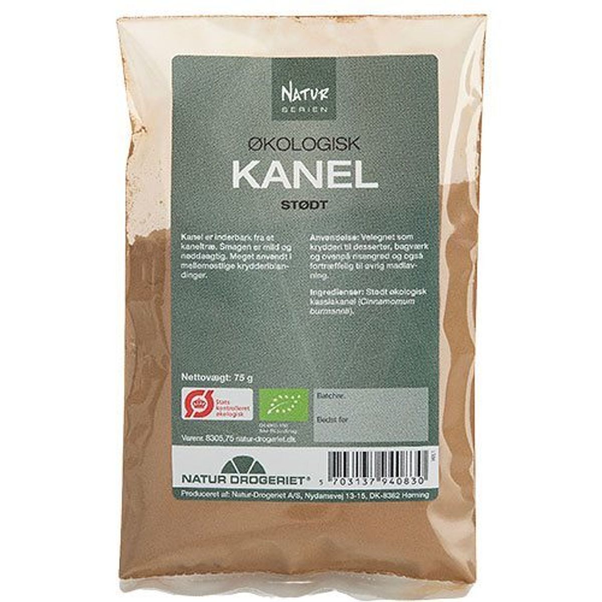 Natur-Drogeriet Kanel stødt refill Ø, 75g