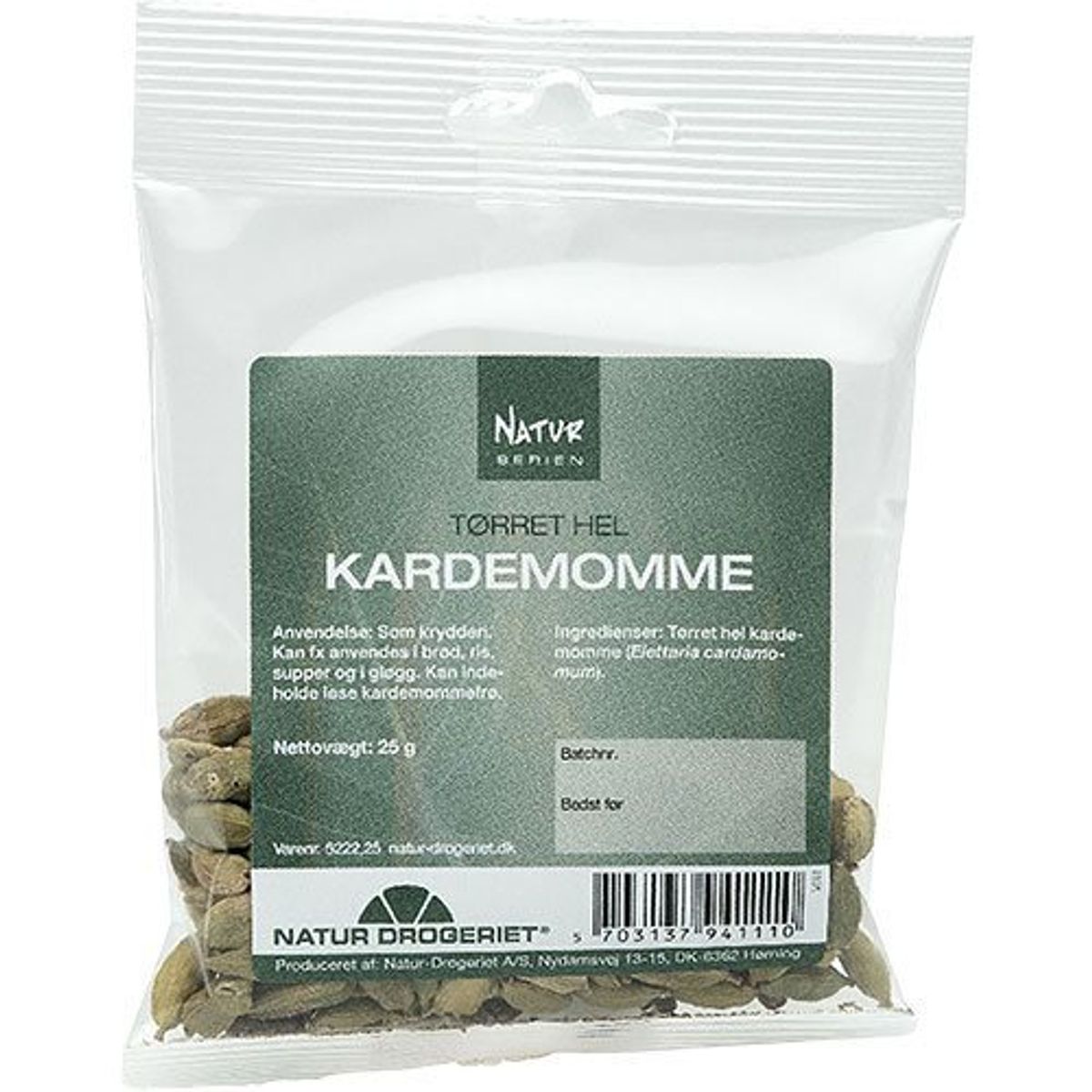 Natur-Drogeriet Kardemomme hel grøn, 25g