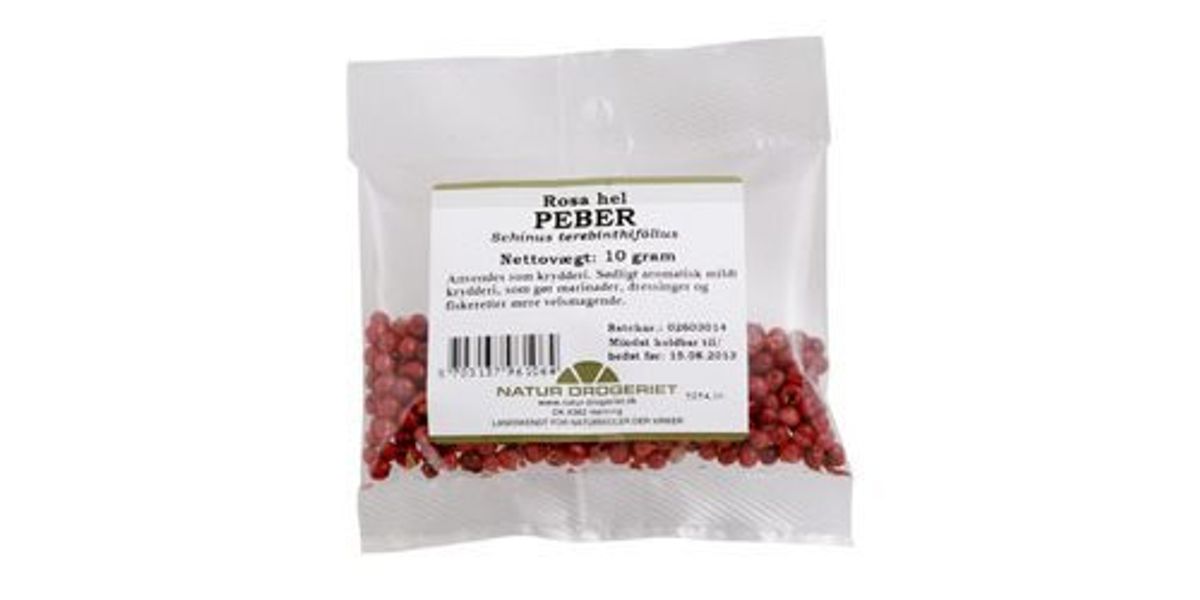 Natur-Drogeriet Peber rosa hel, 10g.