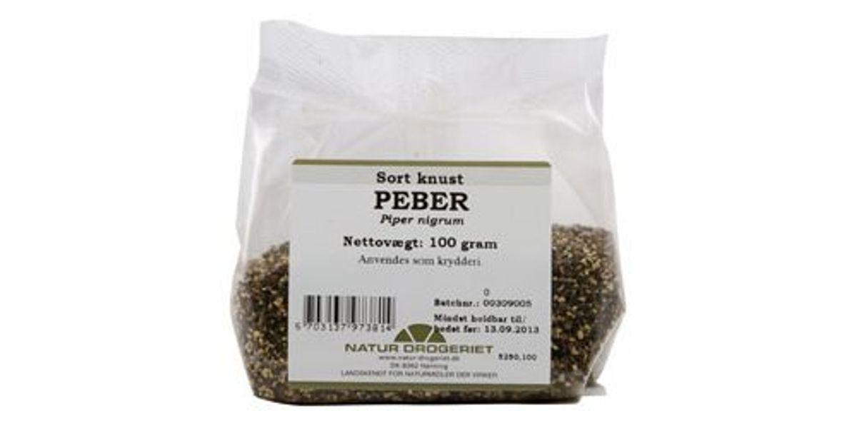 Natur-Drogeriet Peber sort knust, 100g.