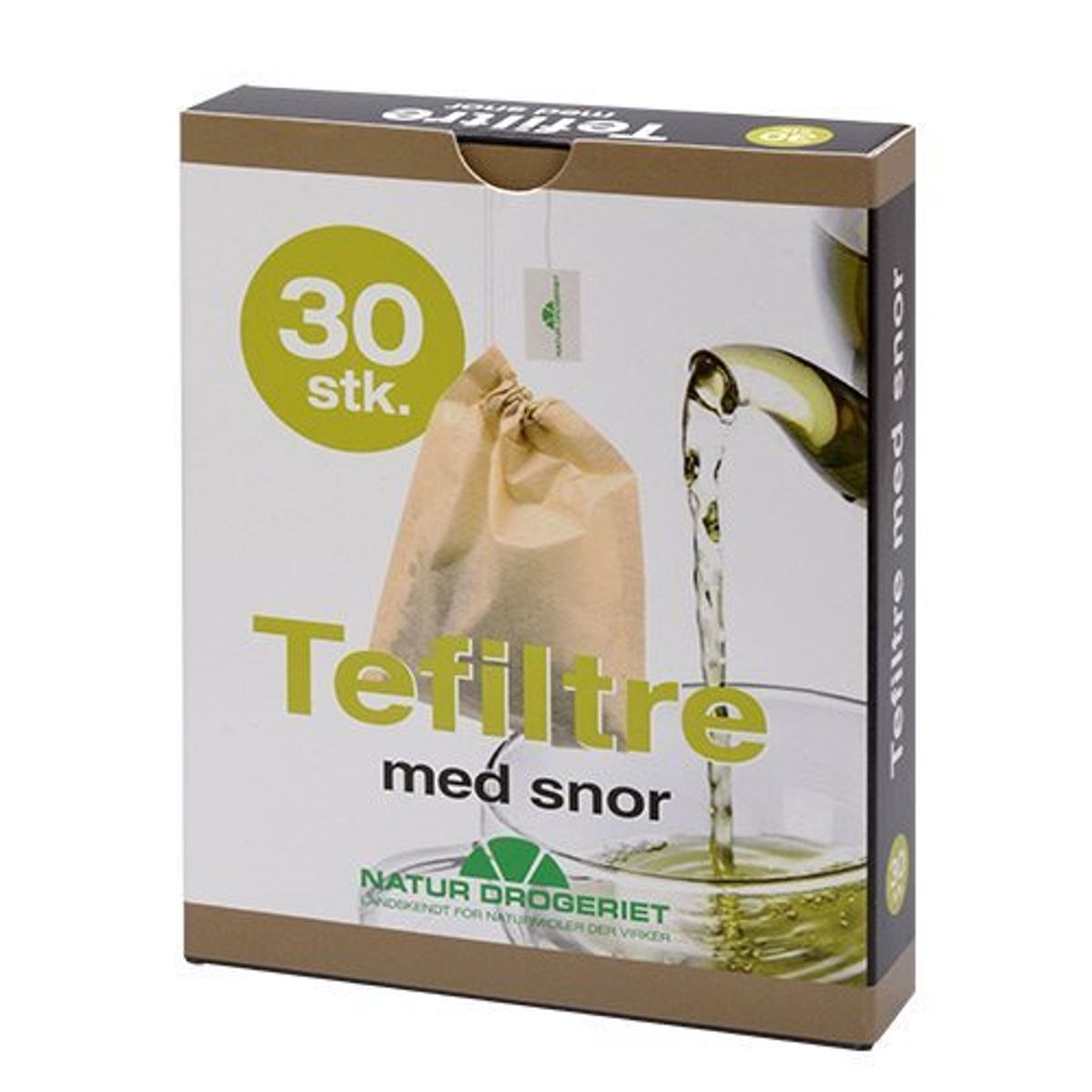 Natur-Drogeriet Tefiltre med snor, 1pk. á 30stk.