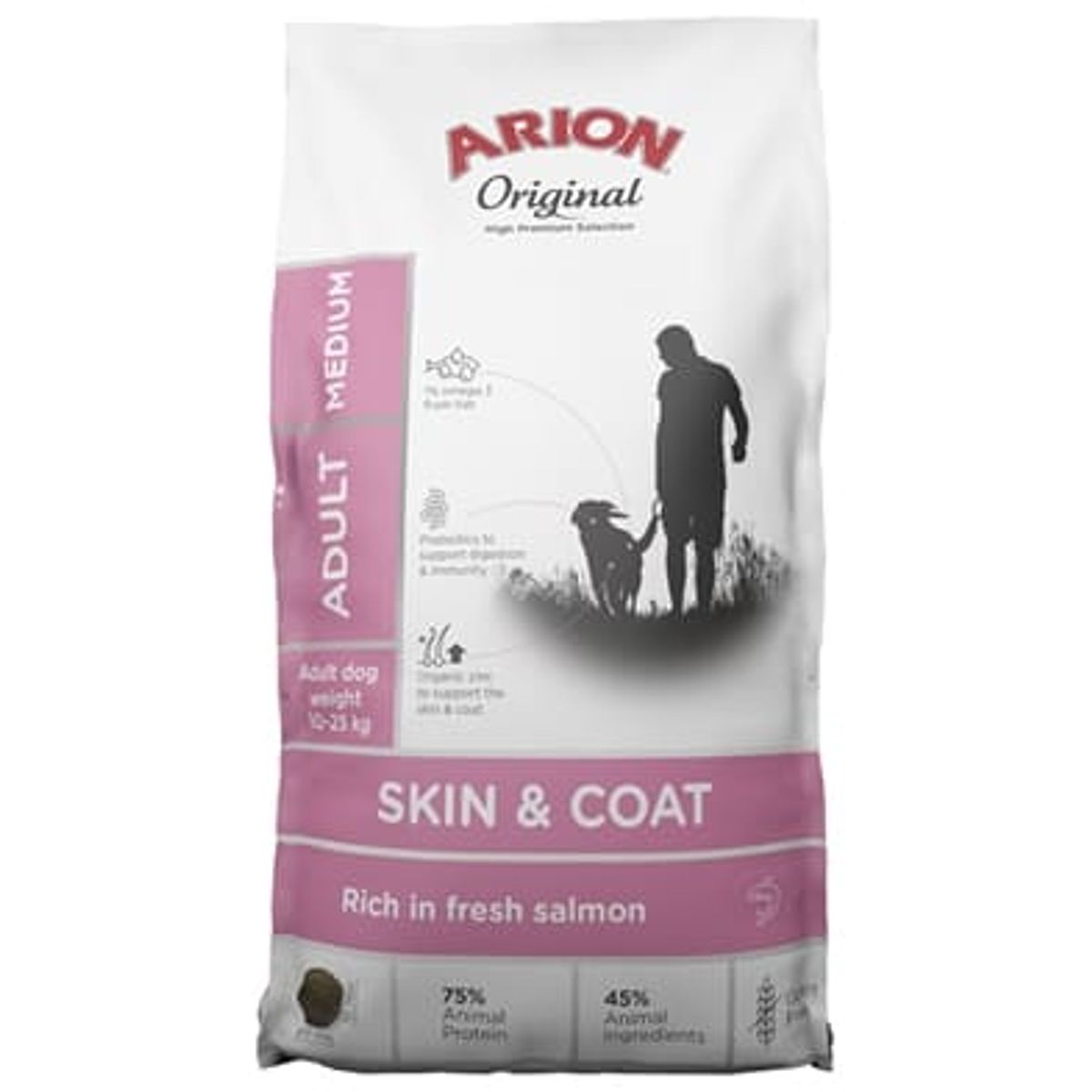 Natural Brande - Arion Adult Skin & Coat Medium 12kg - Hundefoder