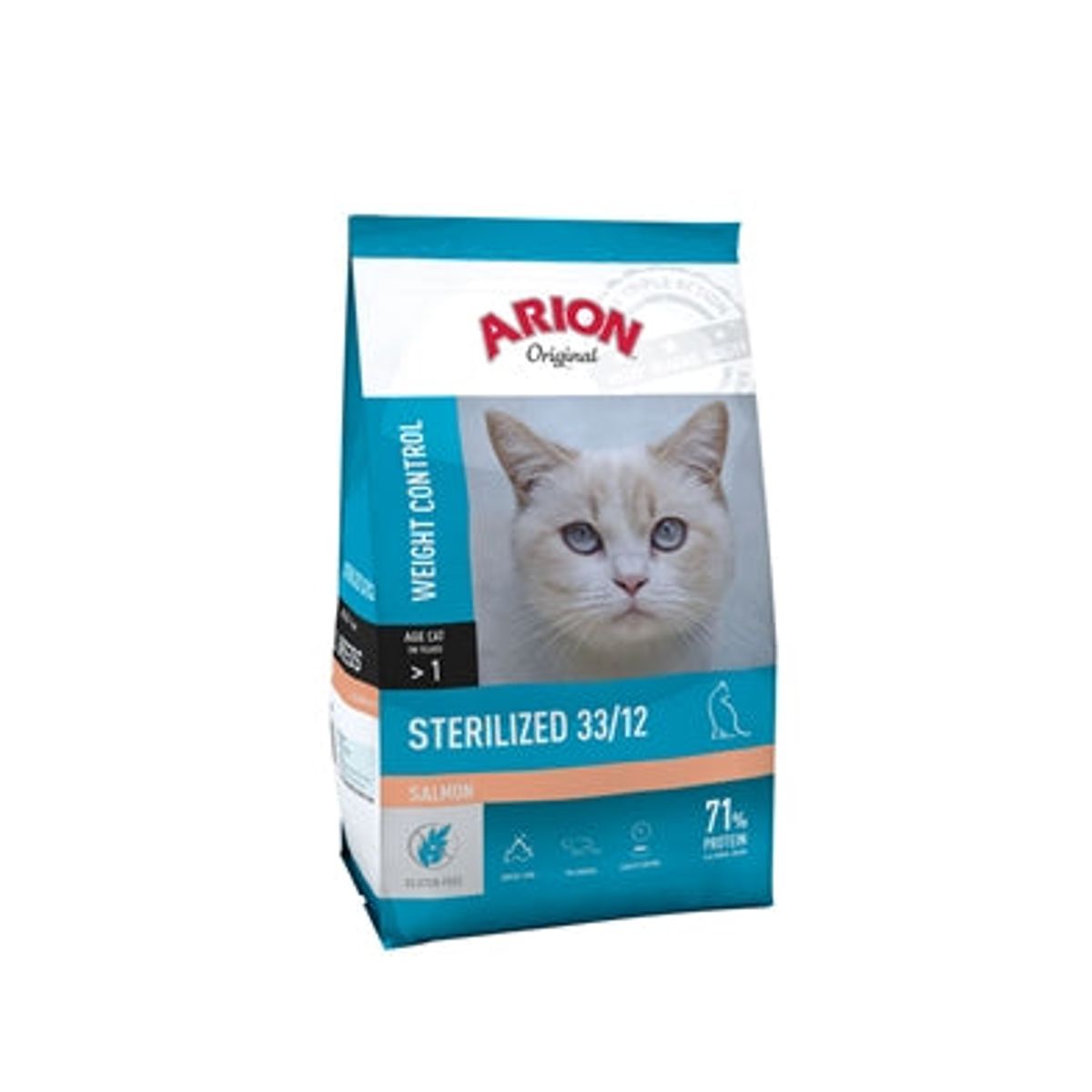 Natural Brande - Arion original cat sterilized salmon 7,5 kg kattefoder - Kattefoder