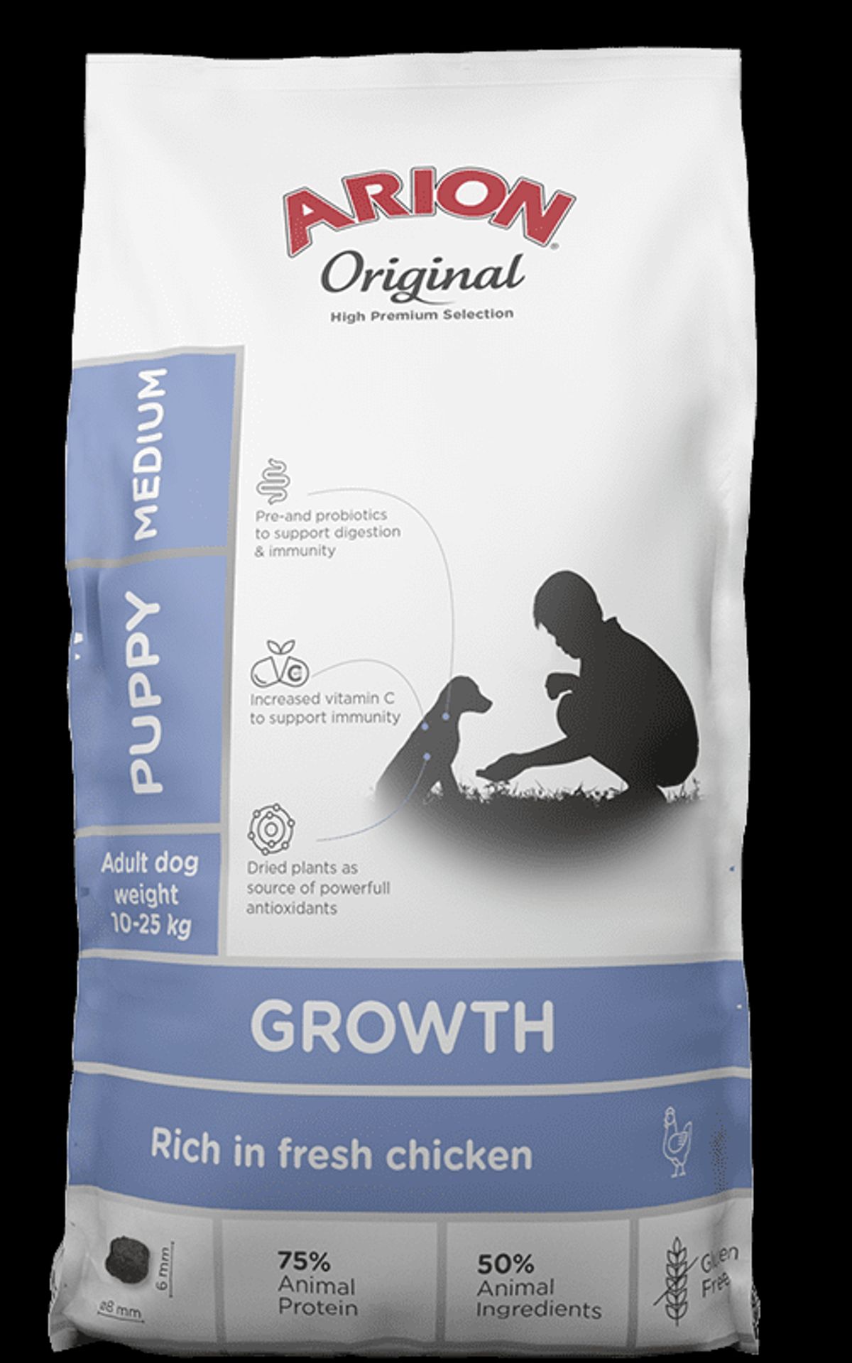 Natural Brande - Arion Original Growth Chicken Medium 2Kg - Hvalp - Hundefoder