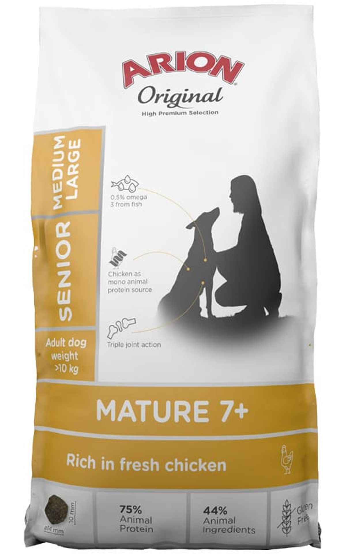 Natural Brande - ARION Original Mature 7+ Medium/Large 12Kg - Hundefoder