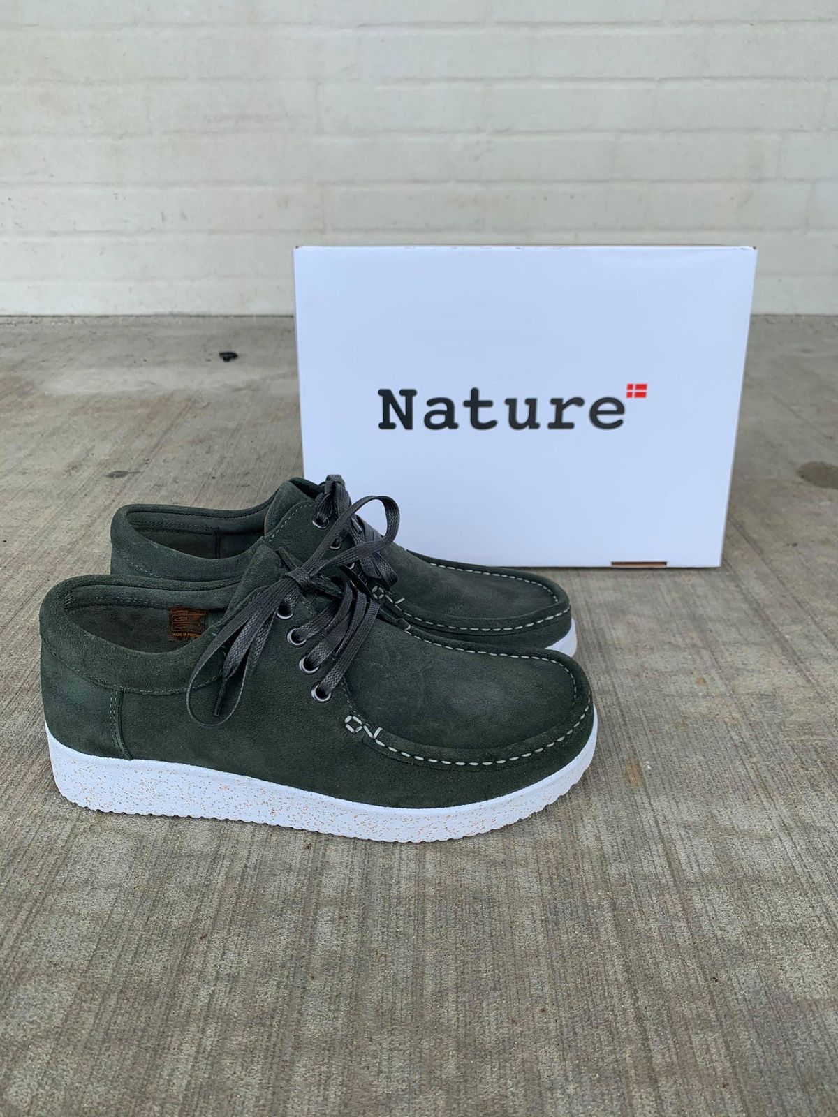 Nature Footwear, Anna med gummisål - Bottle Green - 37