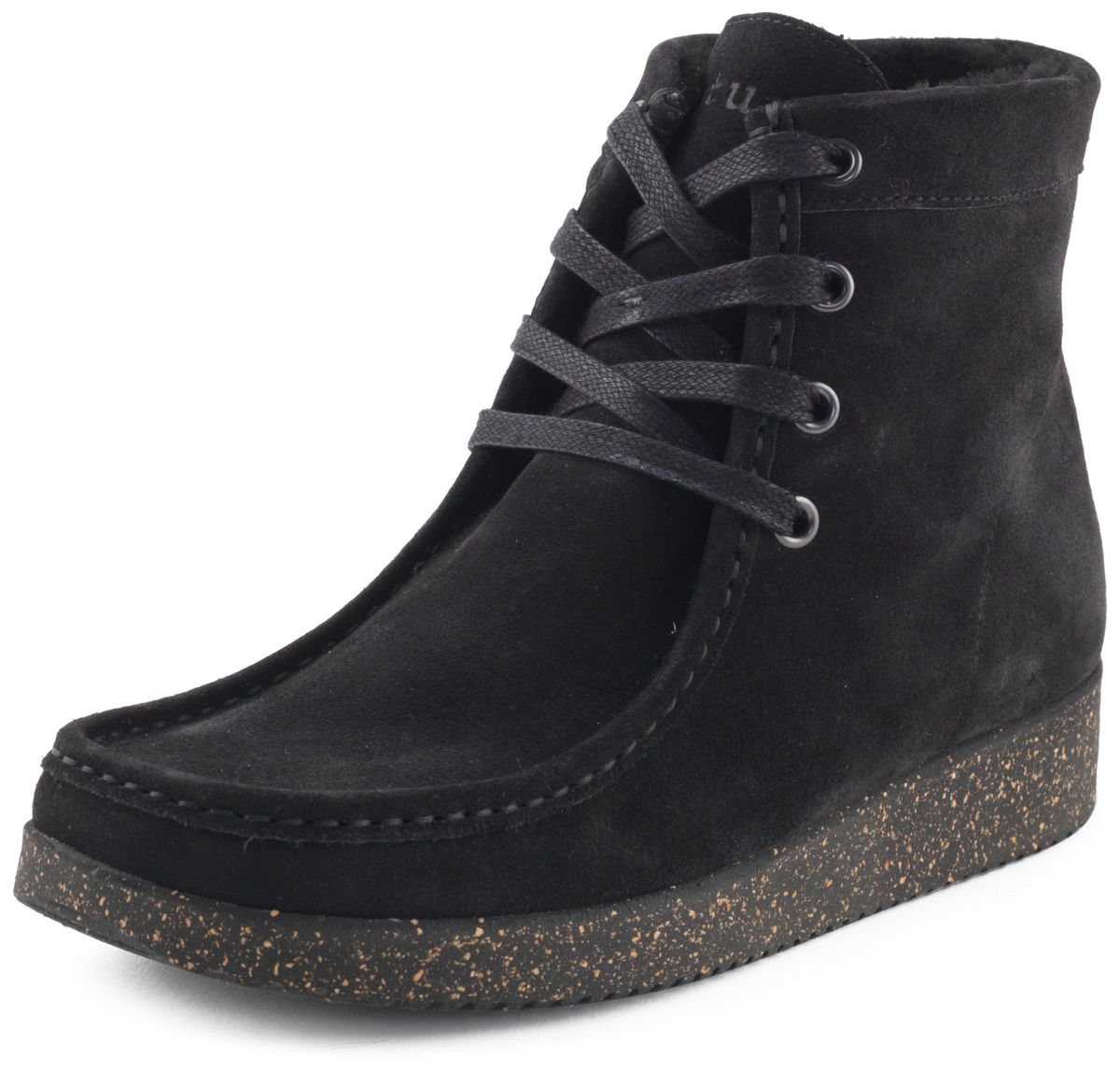 Nature Footwear, Asta Rubber Sole - Black Suede - 37