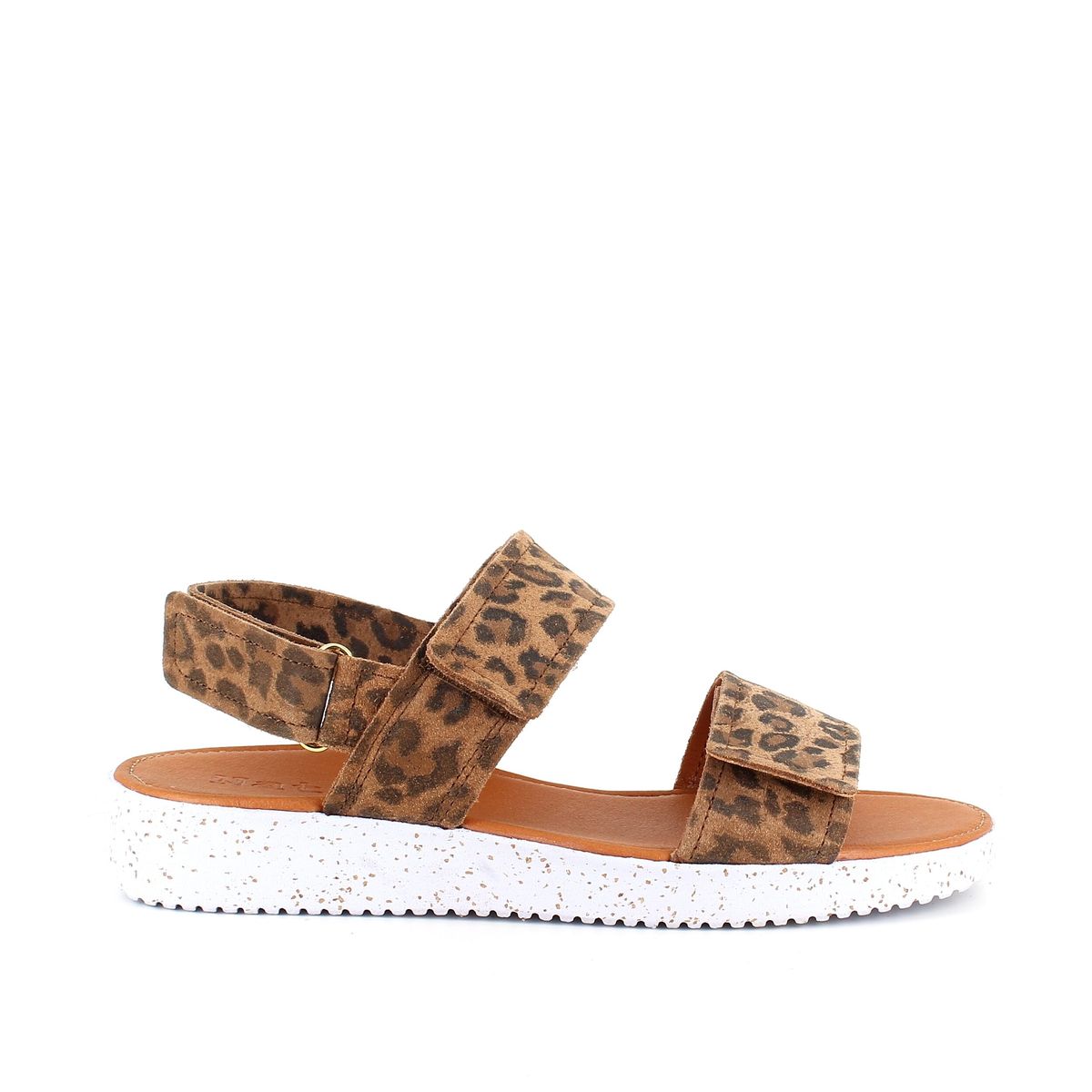 Nature leopard sandal med lyse såler - 36