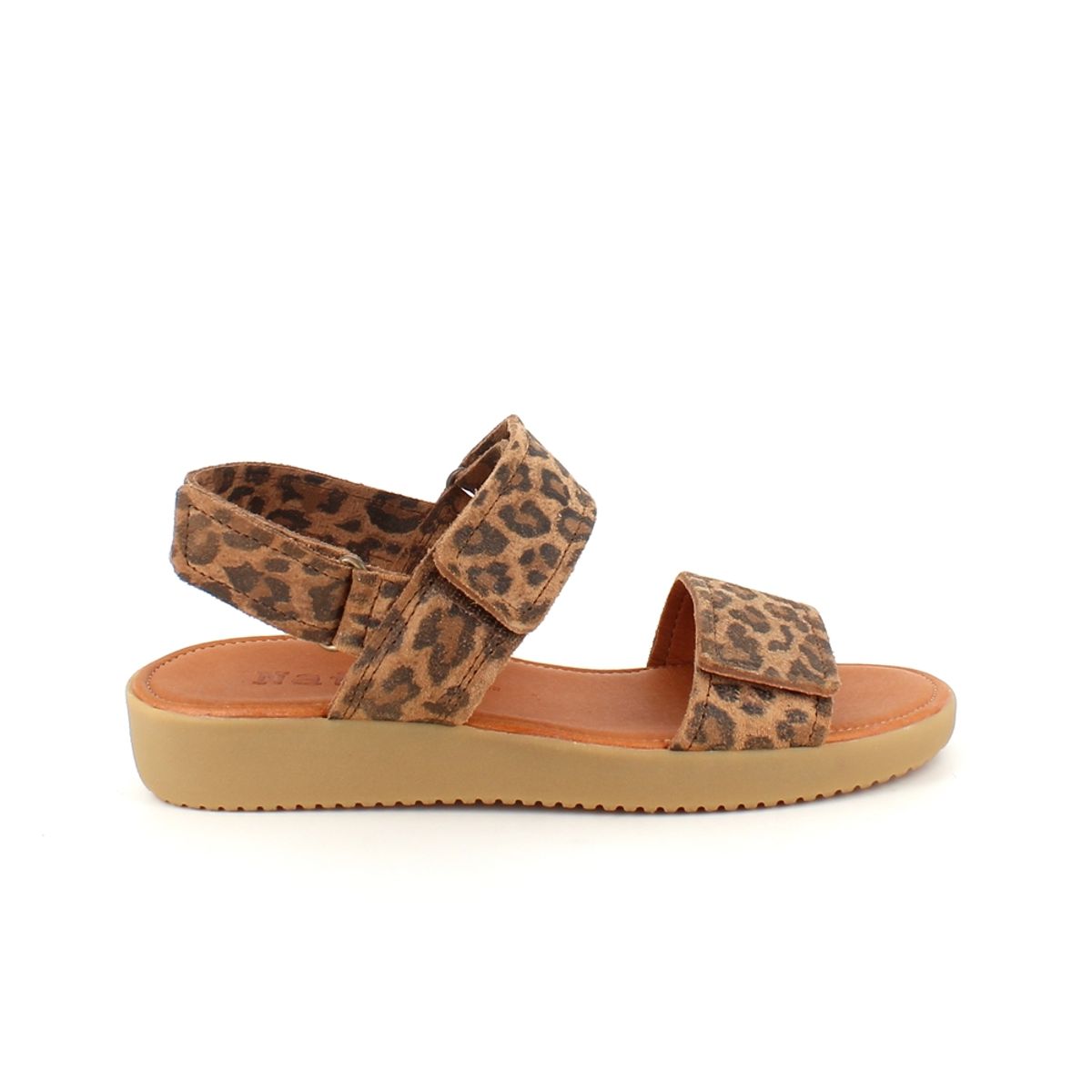 Nature leopard sandal med rågummi såler - 38