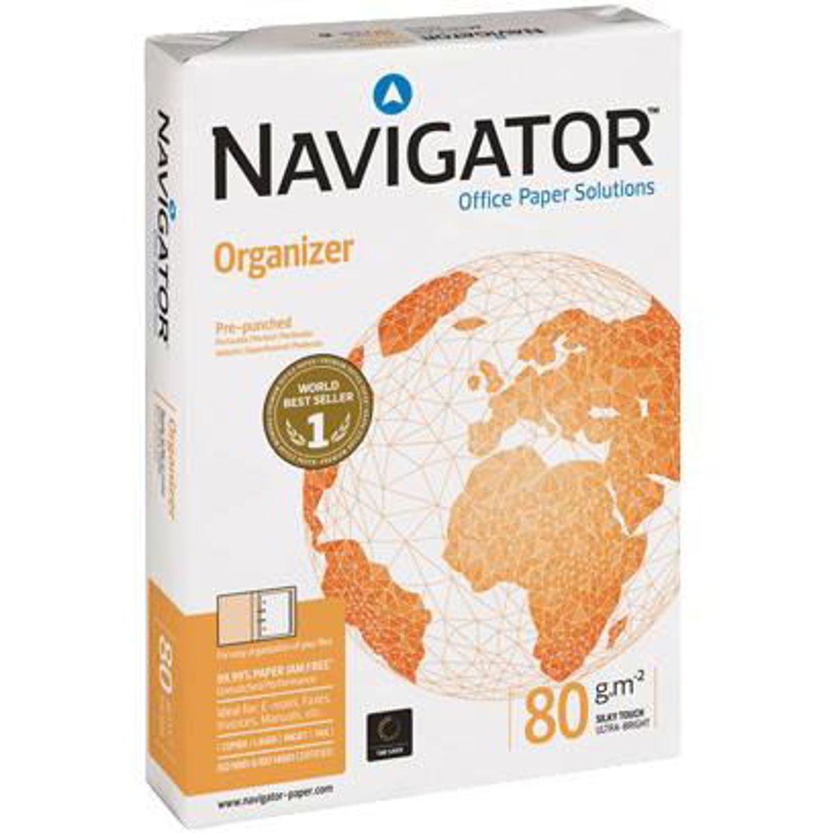 Navigator Organizer kopipapir A4 80 g 500 ark hvid