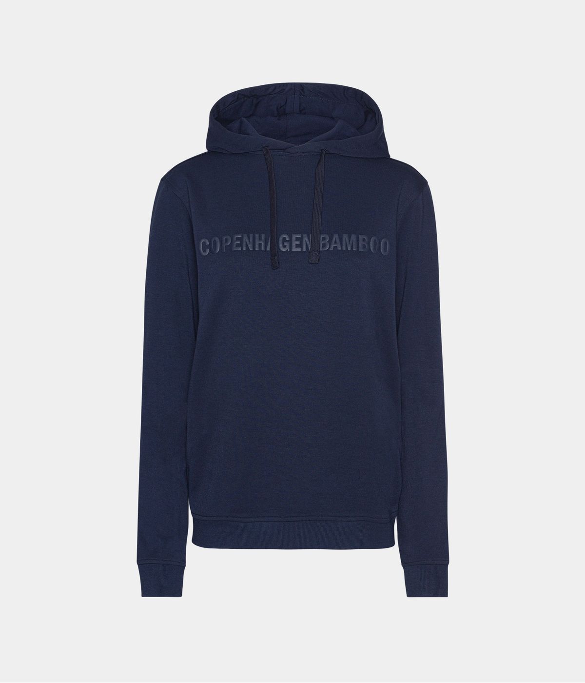 Navy bambus hoodie til dame med logo fra Copenhagen Bamboo, L