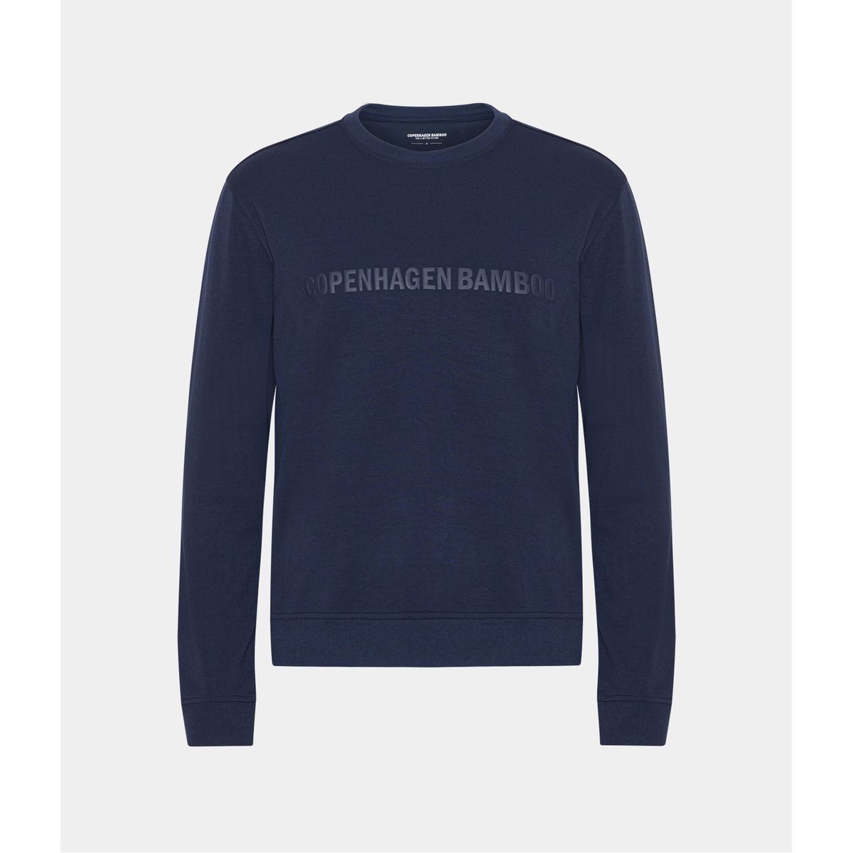 Navy bambus sweatshirt til mænd med logo fra Copenhagen Bamboo, L