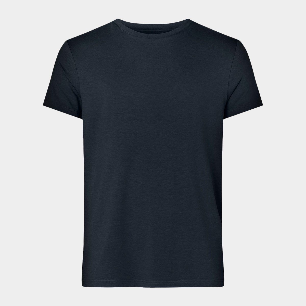 Navy blå bambus r-neck T-shirt til herre fra Resteroeds, M