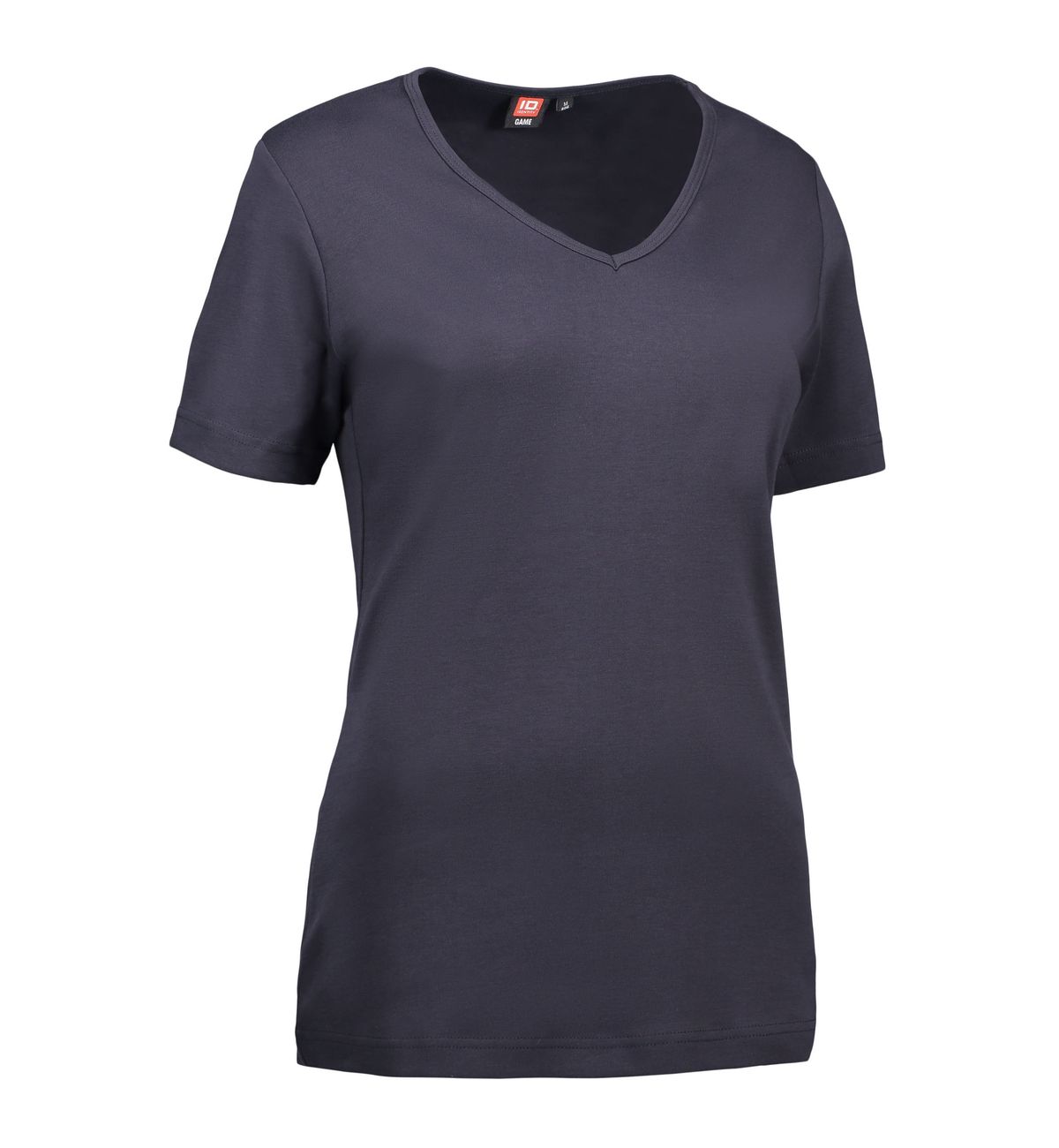 Navy dame t-shirt med v-hals - 3XL