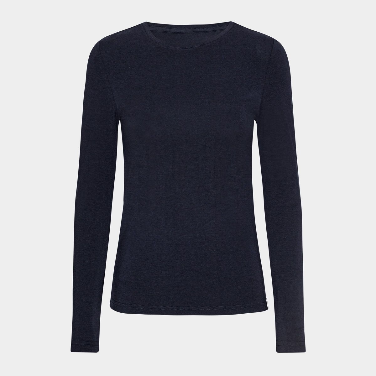 Navy langærmet bambus T-shirt til dame fra Copenhagen Bamboo, M