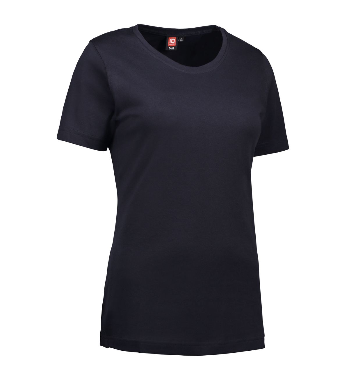 Navy t-shirt med rund hals til damer - S