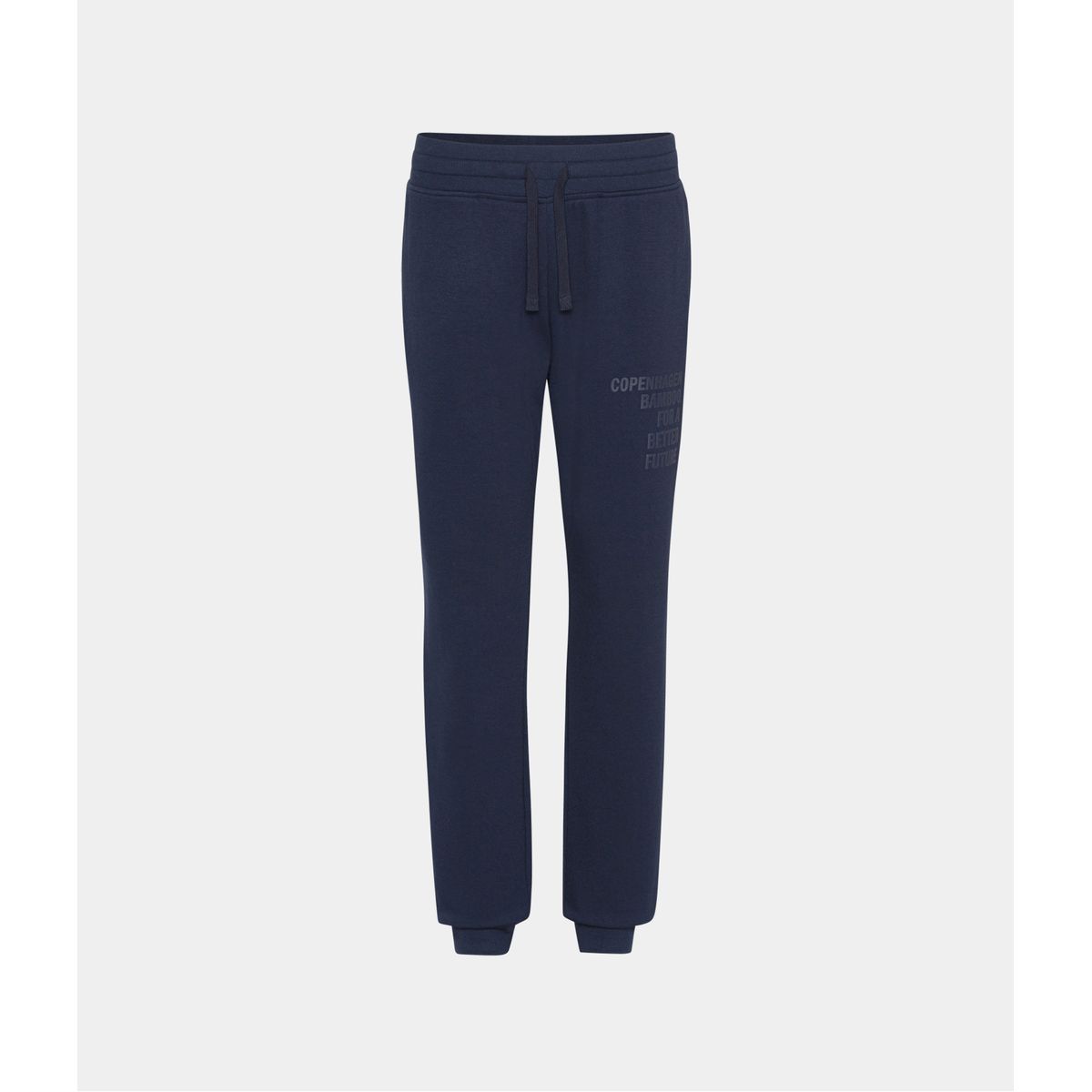 Navyblå bambus sweatpants til dame med logo fra Copenhagen Bamboo, L