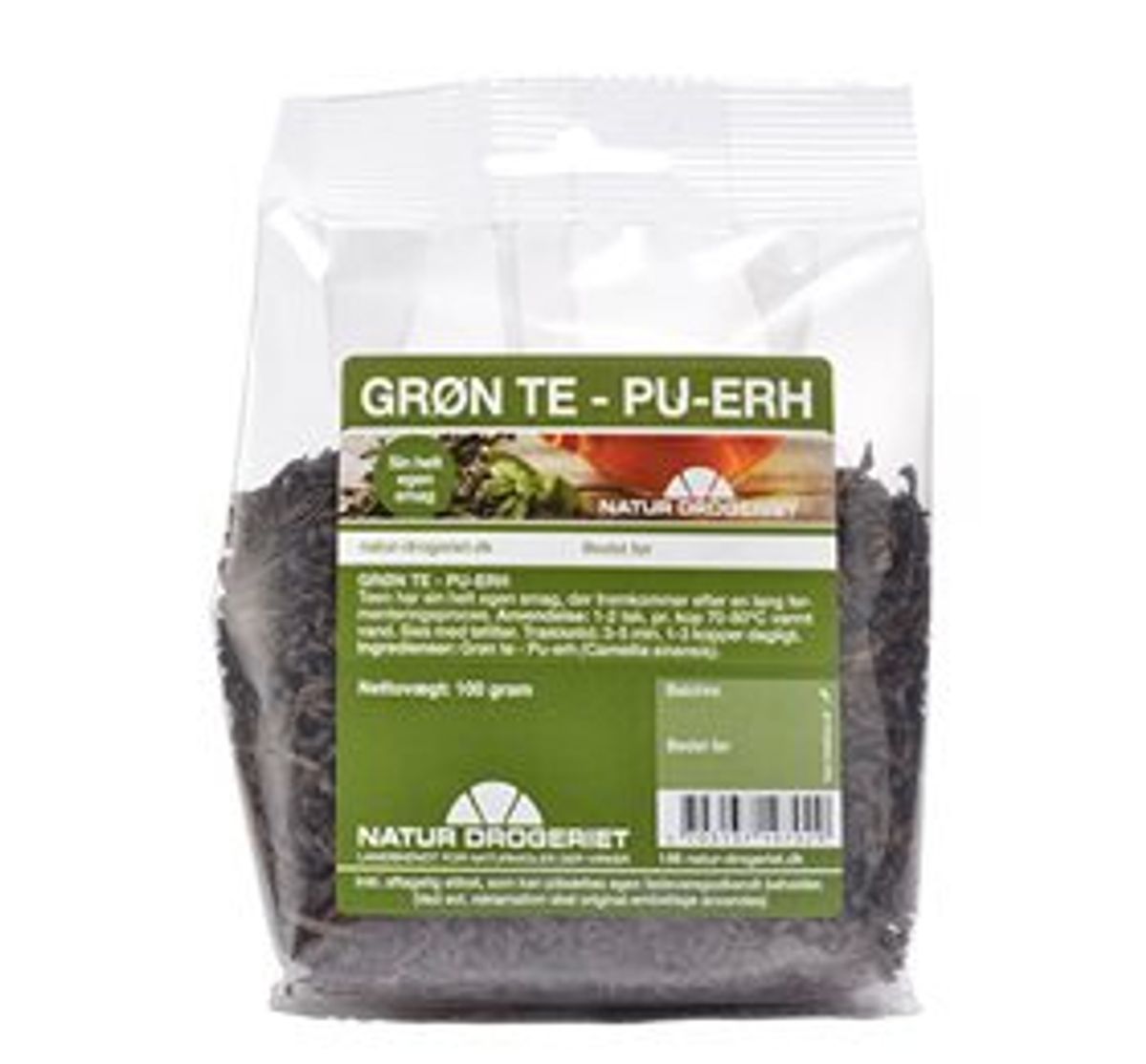 ND Grøn Te Pu-erh te &bull; 100 g.