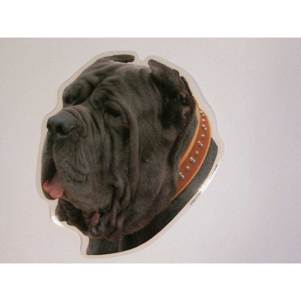 Neapolitansk Mastiff, hv. Vælg: klistermærke, nøglering, broche, slipsenål, mm