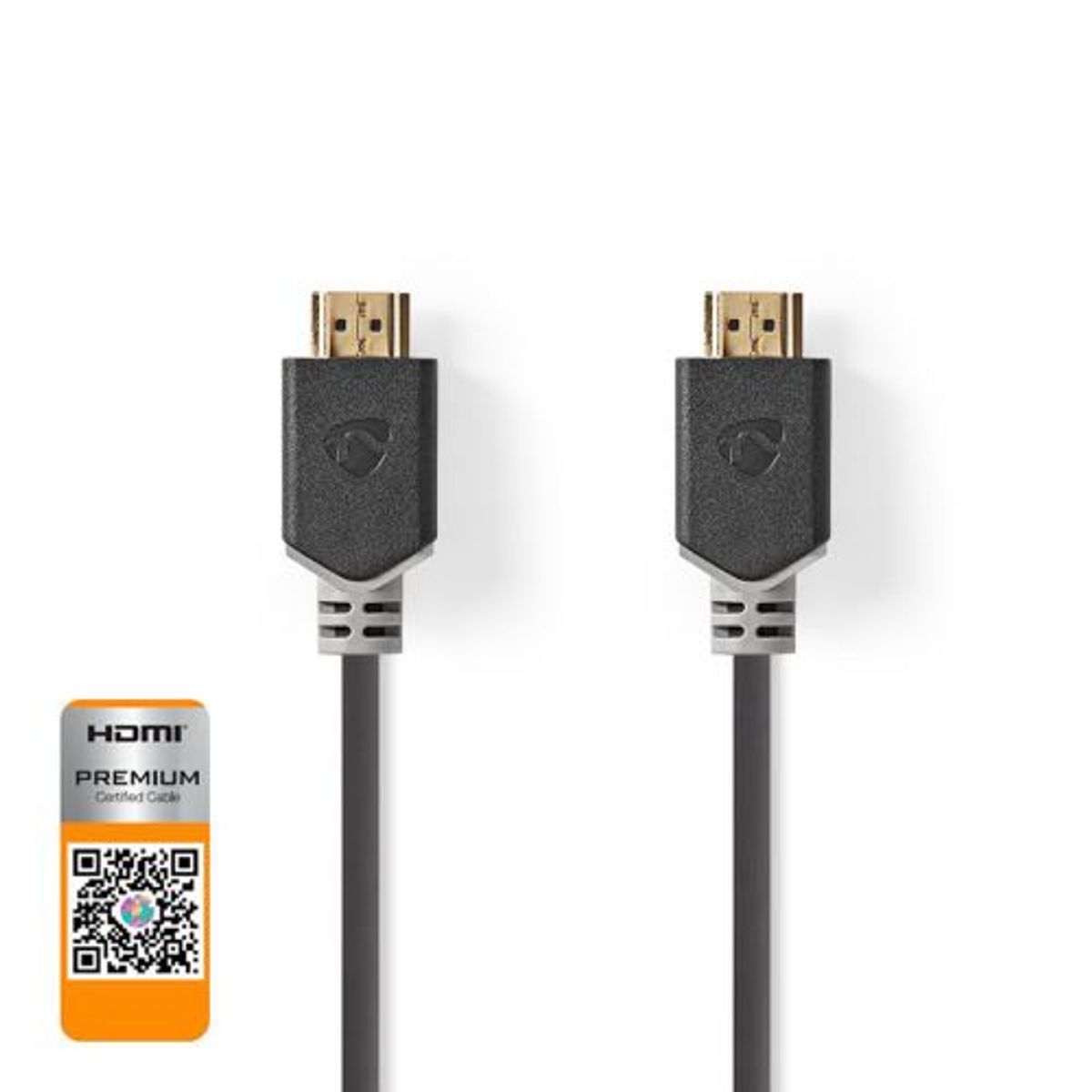 Nedis - 2.0 HDR High Speed HDMI (Han-Han) (Anthracite) - 4K@60Hz - 1,0 m