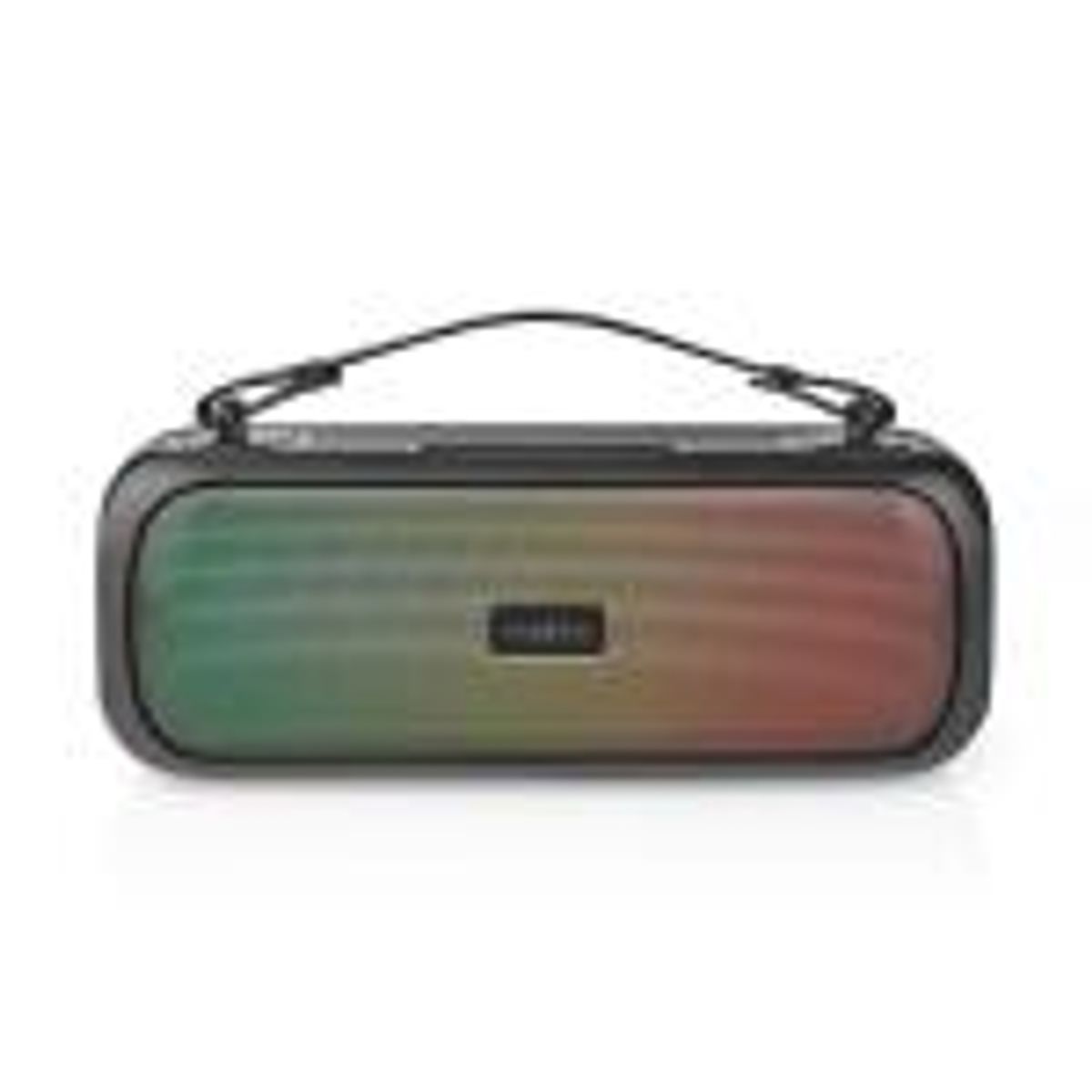 Nedis Bluetooth ® Party Boombox | 4.5 hrs | 2.0 | 30 W | Medieafspilning: AUX / USB | IPX5 | Kan parres | Bærehåndtag | Fest lys | Sort