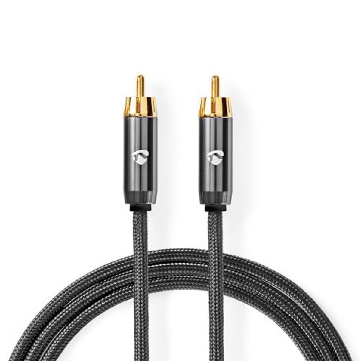 Nedis - Premium Phone/Subwoofer kabel (Mono) (1xRCA) (Han-Han) (Metal/Anthracite) - 3,0 m