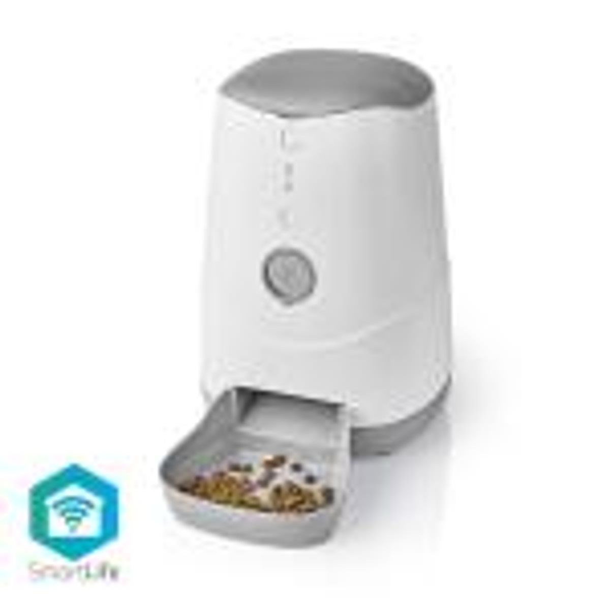 Nedis SmartLife Dispenser til kæledyrsfoder | Automatisk hunde- og kattefoder | Wi-Fi | 3.7 l | Android / IOS