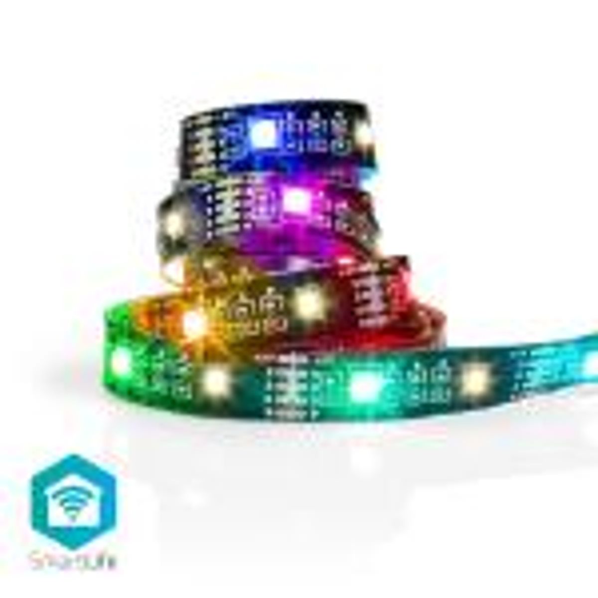 Nedis SmartLife fuld farve LED Strip | Bluetooth | RGB / Varm Hvid | 2000 mm | IP20 | RGB + 2700 K | 380 lm | Android / IOS