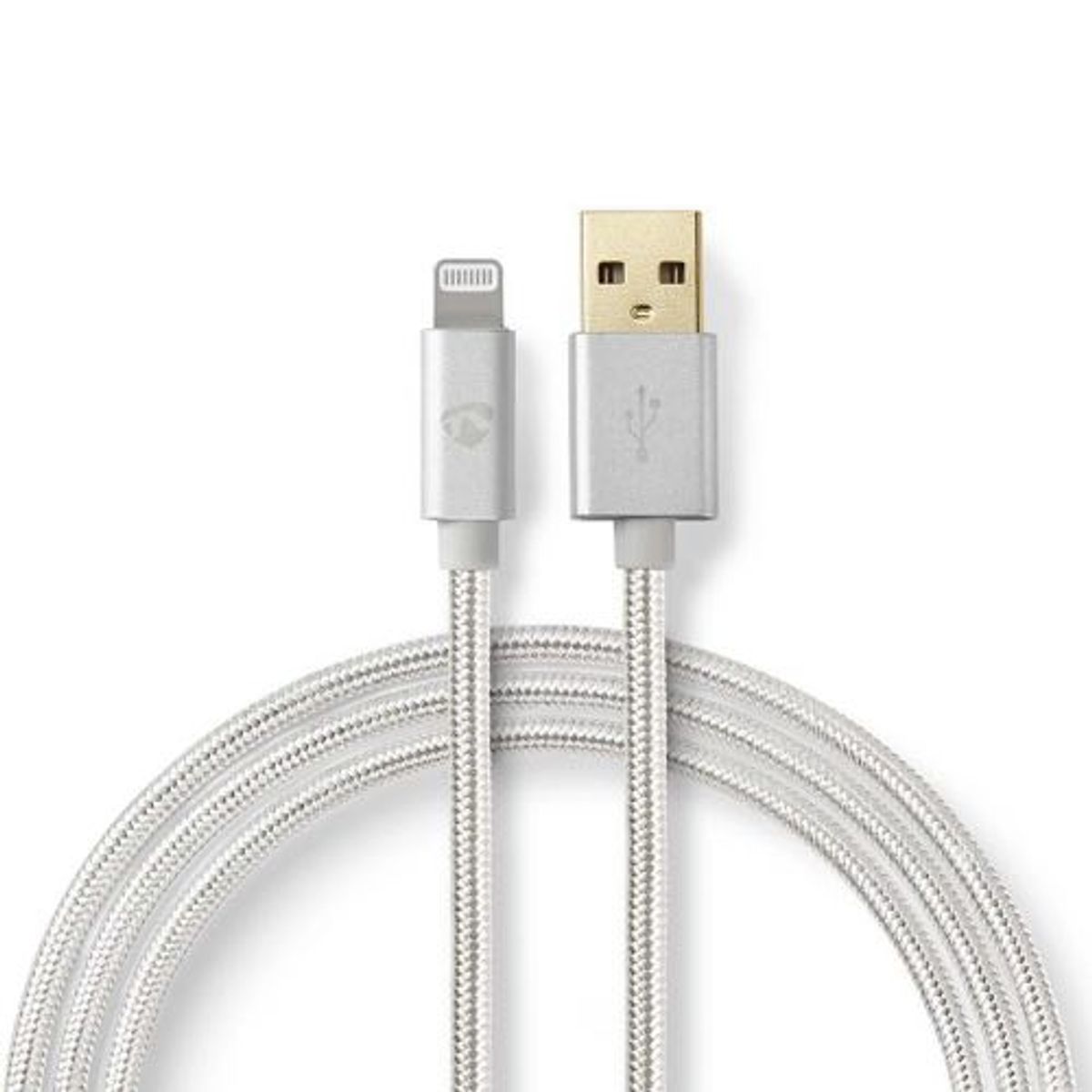 Nedis - USB 2.0 kabel Apple MFi certified (2.4A/12W)(USB-A / Apple Lightning) (Han-Han) (Aluminium) - 1,0 m