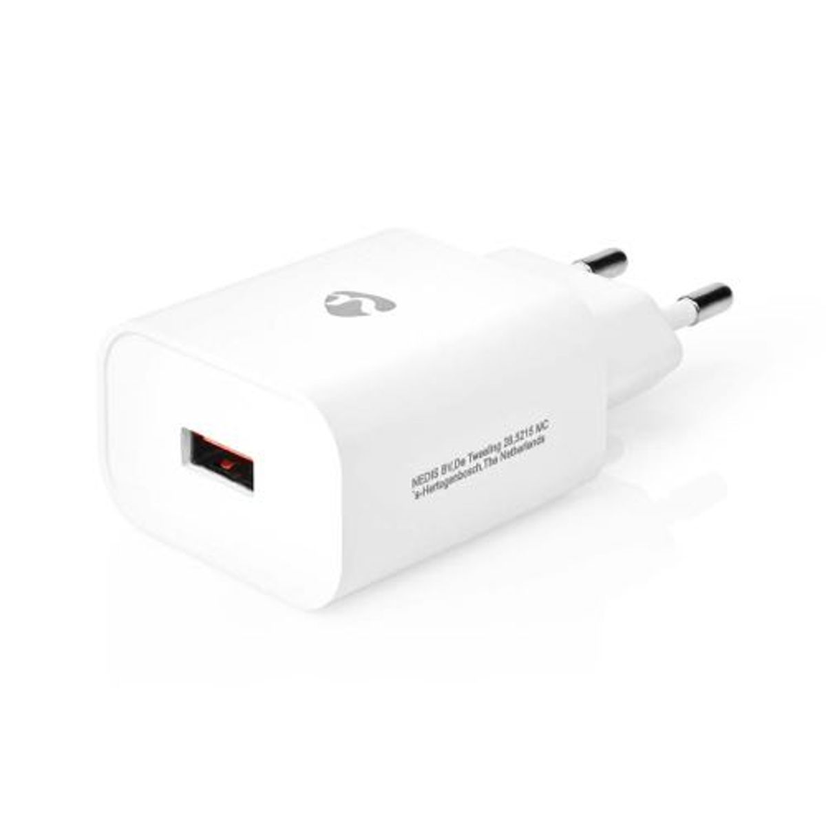 Nedis - USB-A lader 3A (18W) (Han-Han) (Hvid) - 0,1 m