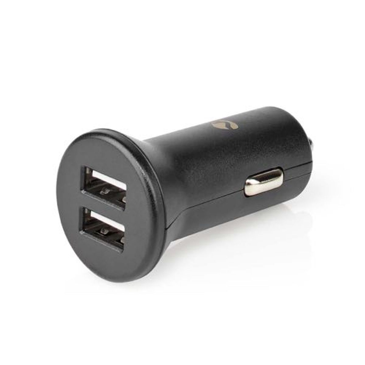 Nedis - USB billader (2xUSB-A) (2x2.4A/24W) (Sort) - 0,2 m