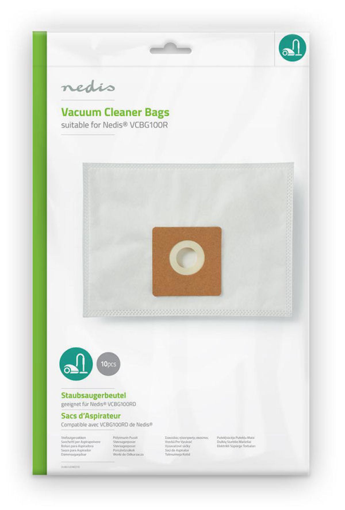 Nedis vacuum cleaner bags til VCGB500 + VCBG550 serie 10 stk.