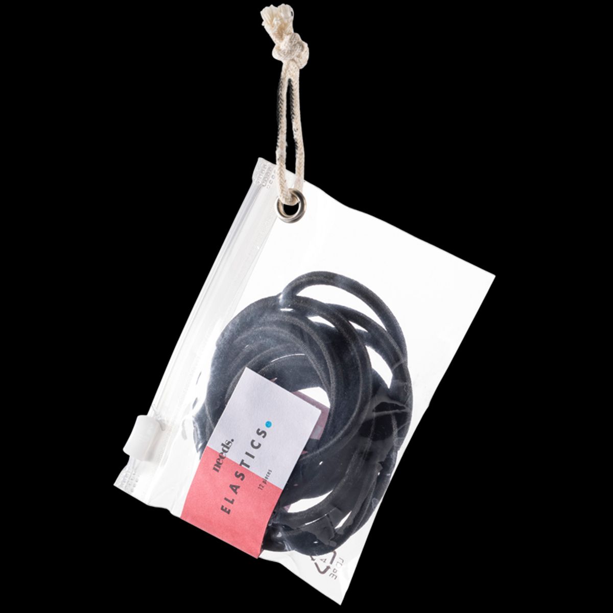 Needs Hair Elastics Black (12 stk)