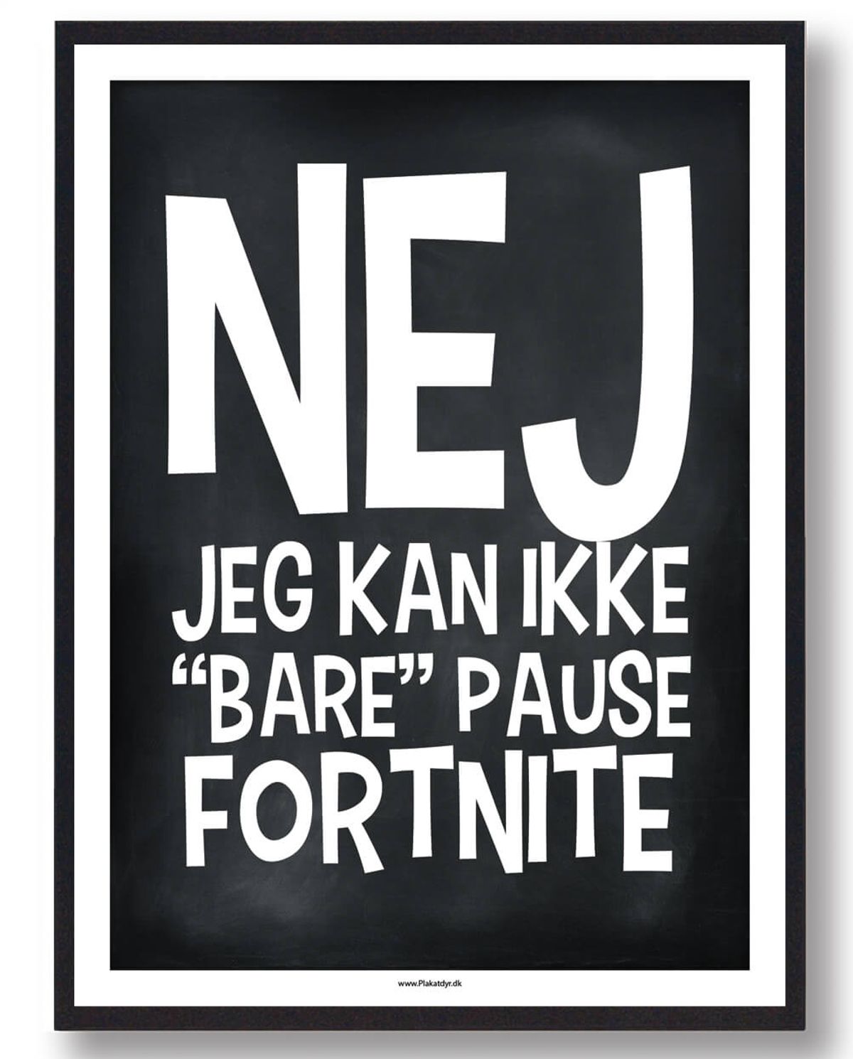 Nej, jeg kan ikke (sort) - plakat (Størrelse: L - 50x70cm (B2))