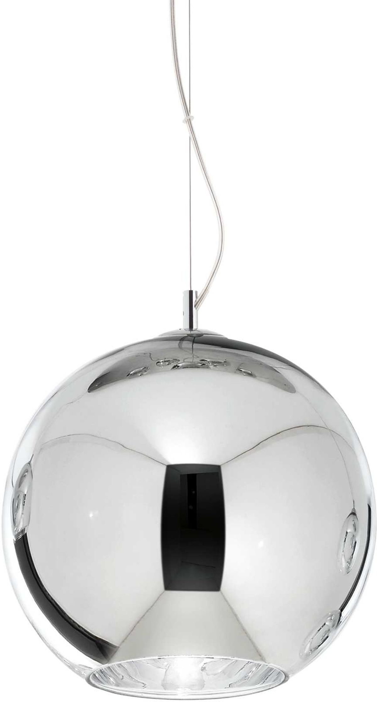 Nemo, Pendel lampe, E27 max 1 x 60W, E27, krom, metal, glas, Ø300xHmin320/max2410mm