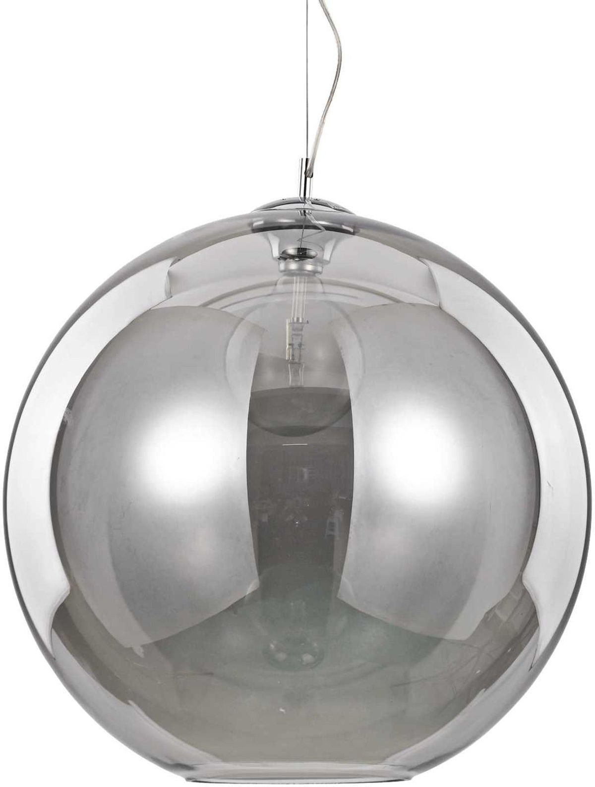 Nemo, Pendel lampe, E27 max 1 x 60W, E27, røg/krom, metal, glas, Ø500xHmin550/max2640mm