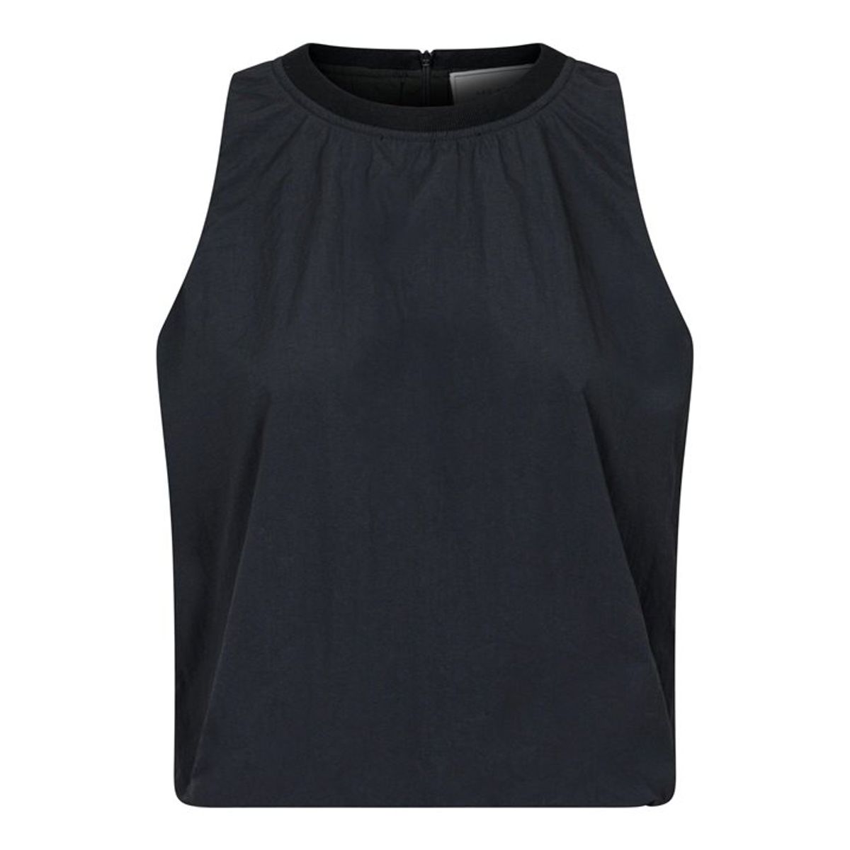 Neo Noir - Ivy Poplin Top - Sort