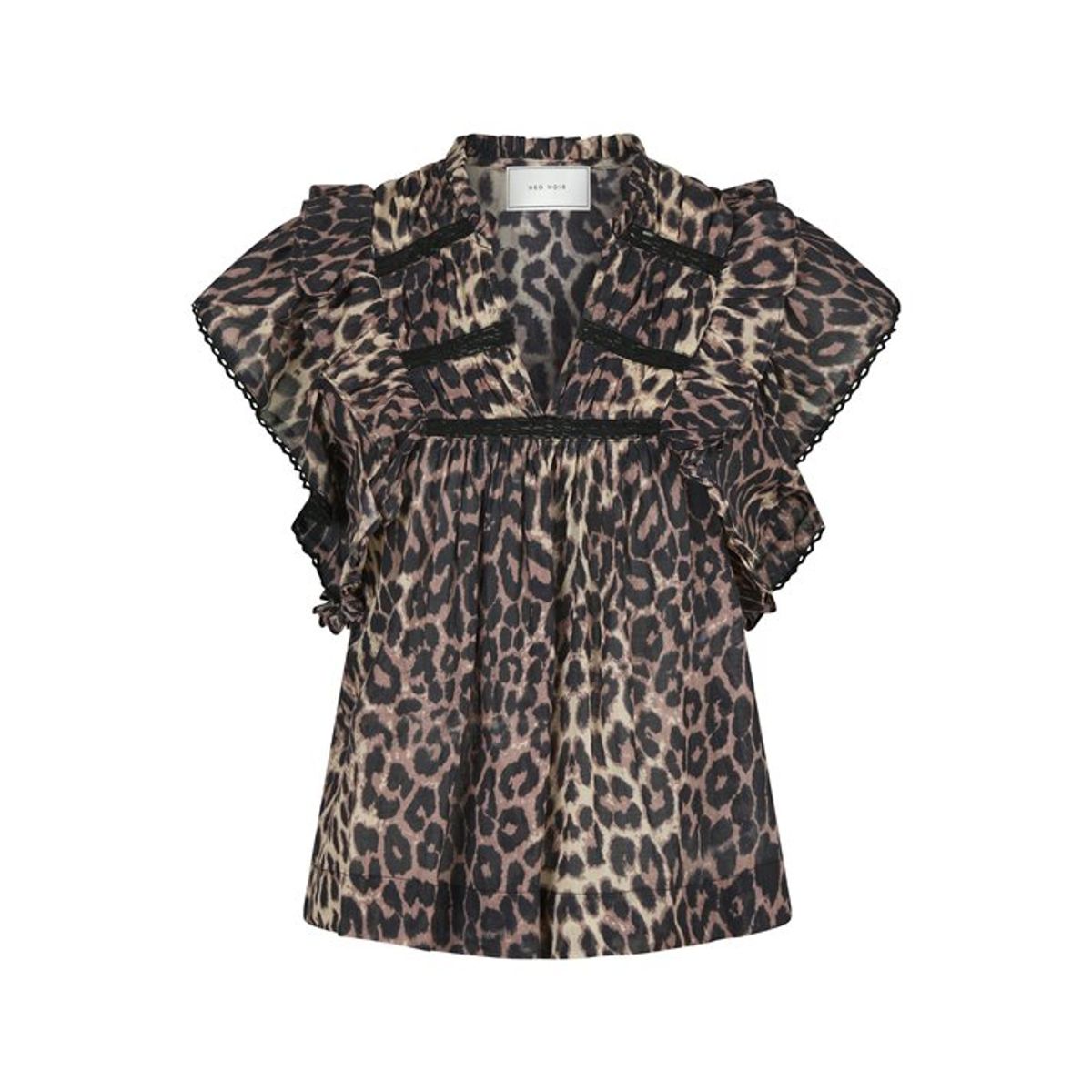 Neo Noir - Jayla Leo Voile Top - Leopard